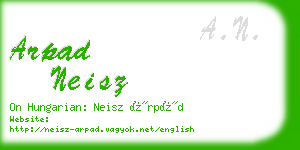 arpad neisz business card